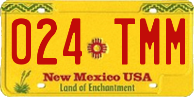 NM license plate 024TMM