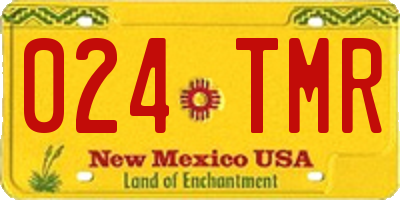 NM license plate 024TMR