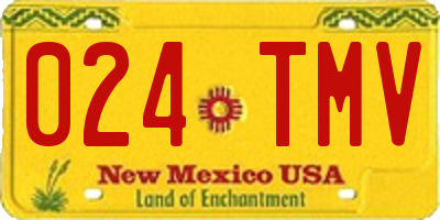 NM license plate 024TMV