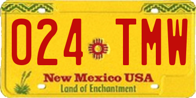 NM license plate 024TMW