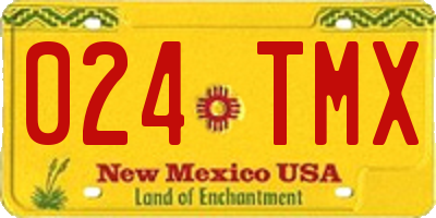NM license plate 024TMX