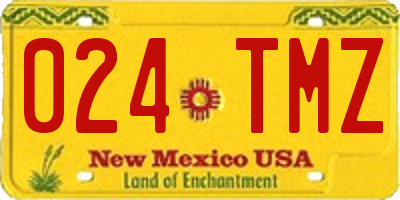 NM license plate 024TMZ
