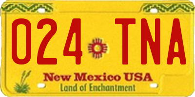 NM license plate 024TNA