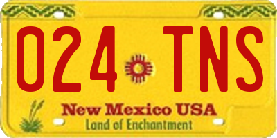 NM license plate 024TNS
