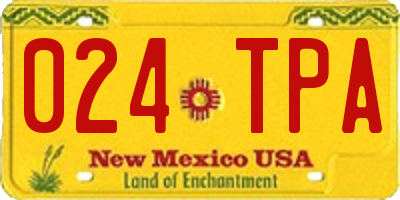 NM license plate 024TPA