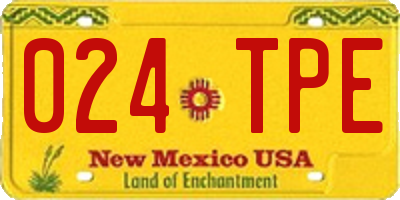 NM license plate 024TPE