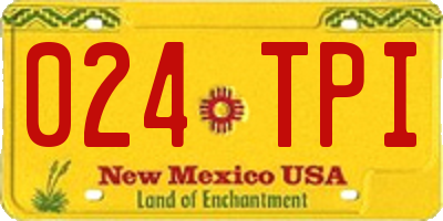 NM license plate 024TPI