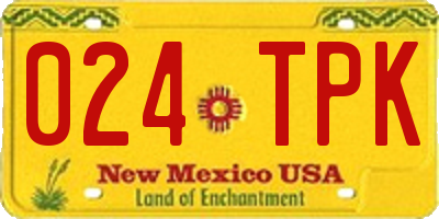 NM license plate 024TPK