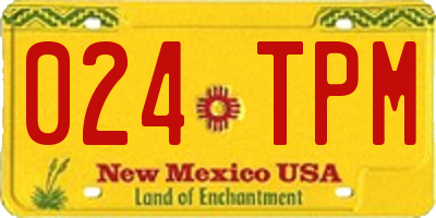 NM license plate 024TPM