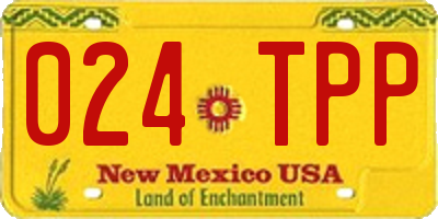 NM license plate 024TPP