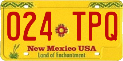 NM license plate 024TPQ