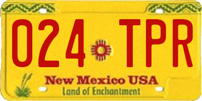NM license plate 024TPR