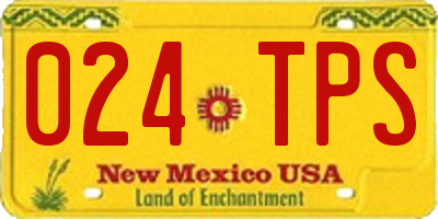 NM license plate 024TPS