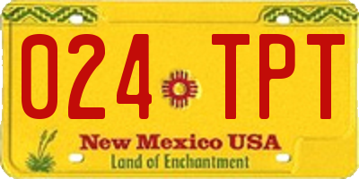 NM license plate 024TPT