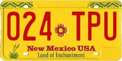 NM license plate 024TPU