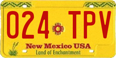 NM license plate 024TPV