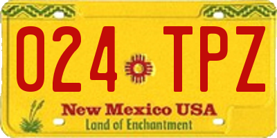 NM license plate 024TPZ