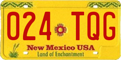 NM license plate 024TQG
