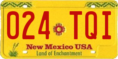 NM license plate 024TQI