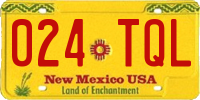NM license plate 024TQL