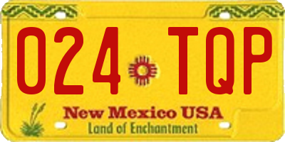 NM license plate 024TQP