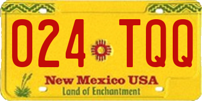 NM license plate 024TQQ