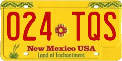 NM license plate 024TQS
