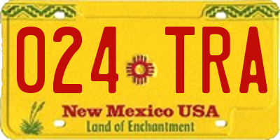 NM license plate 024TRA