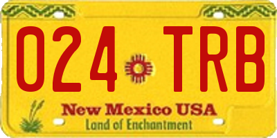 NM license plate 024TRB