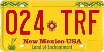 NM license plate 024TRF