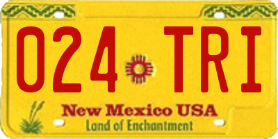 NM license plate 024TRI