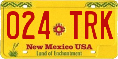 NM license plate 024TRK