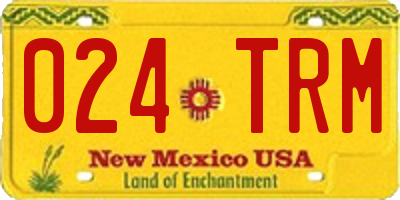 NM license plate 024TRM