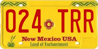 NM license plate 024TRR