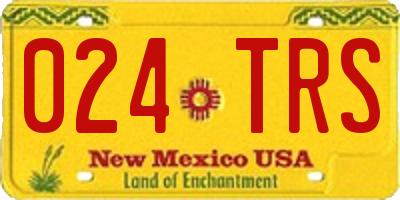 NM license plate 024TRS