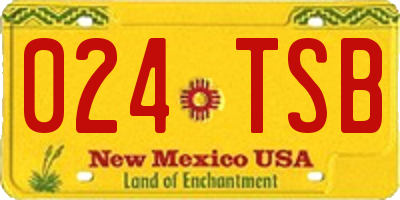 NM license plate 024TSB