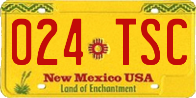 NM license plate 024TSC