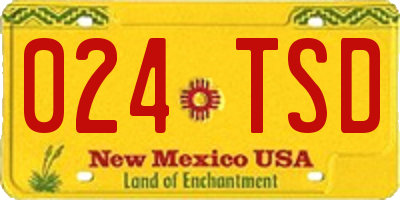 NM license plate 024TSD
