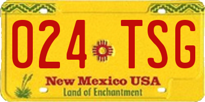 NM license plate 024TSG