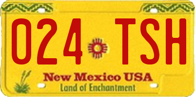 NM license plate 024TSH