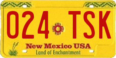 NM license plate 024TSK