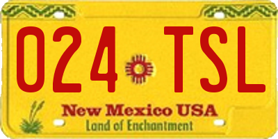 NM license plate 024TSL