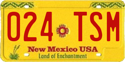 NM license plate 024TSM