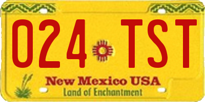 NM license plate 024TST