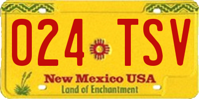 NM license plate 024TSV