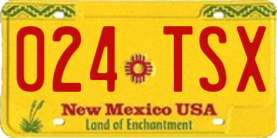NM license plate 024TSX