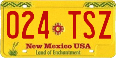 NM license plate 024TSZ