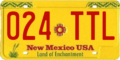 NM license plate 024TTL