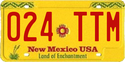 NM license plate 024TTM