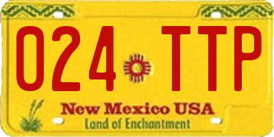 NM license plate 024TTP
